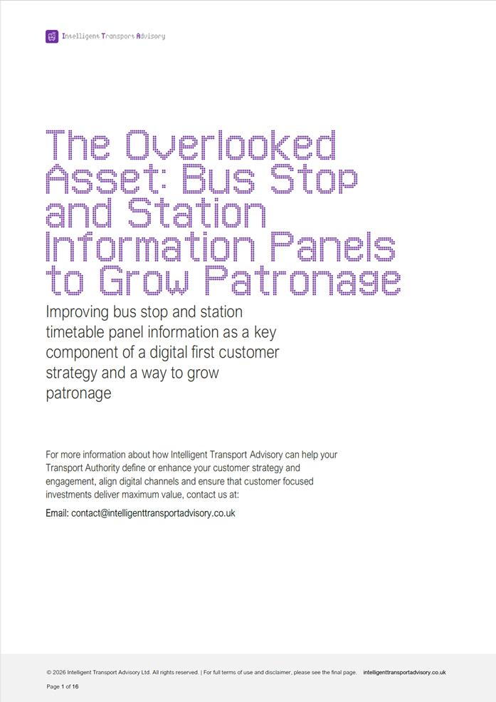 The Overlooked Asset: Redesign of Bus Stop and Station Information Panels as a Way to Grow Patronage